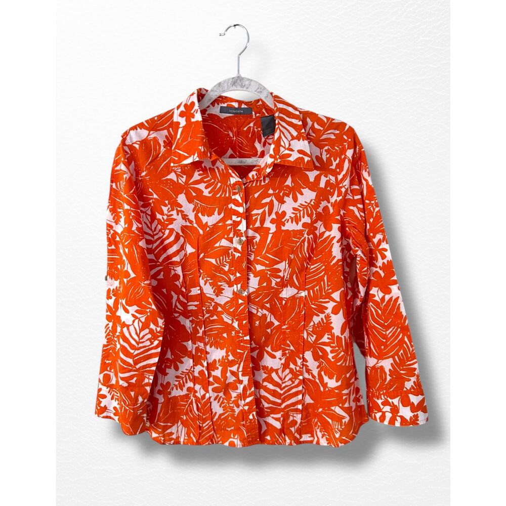 Liz Claiborne Structured Cotton Blouse, Size L